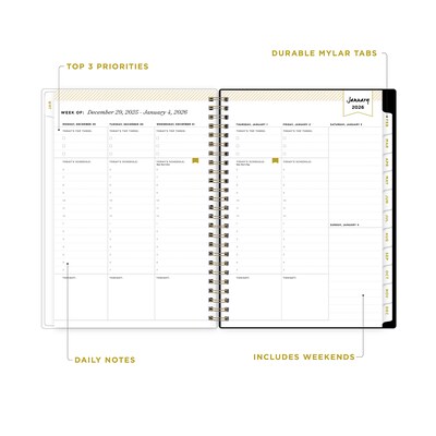 2026 Blue Sky Day Designer Butterfly Garden 5.875 x 8.625 Weekly & Monthly Personal Organizer, Plastic Cover (154663)