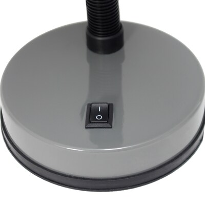 Simple Designs Basic LED Desk Lamp, 14.25", Gray (LD1003-GRY)