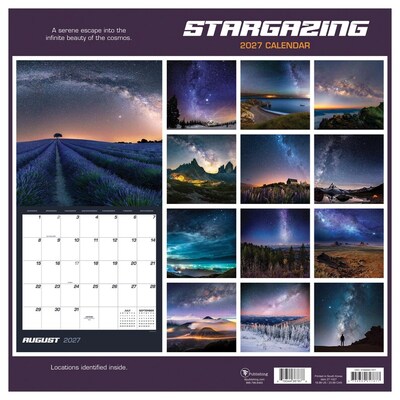 2027 TF Publishing Stargazing 12" x 12" Monthly Wall Calendar, Multicolored (27-1027)