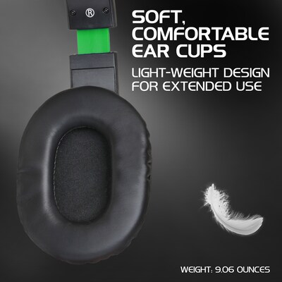 ENHANCE GX-H5 Noise Cancelling Stereo Gaming Headset, 3.5mm, Green (ENGXH50100GNWS)