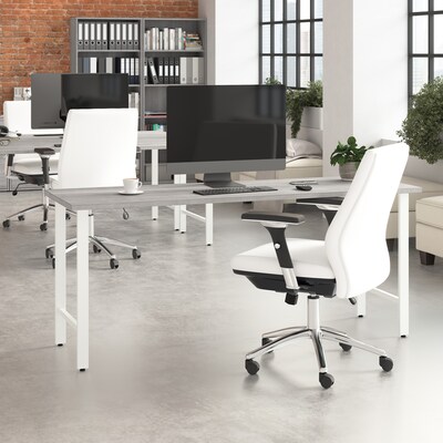Bush Business Furniture Hustle 72"W Computer Desk with Metal Legs, Platinum Gray (HUD172PG)