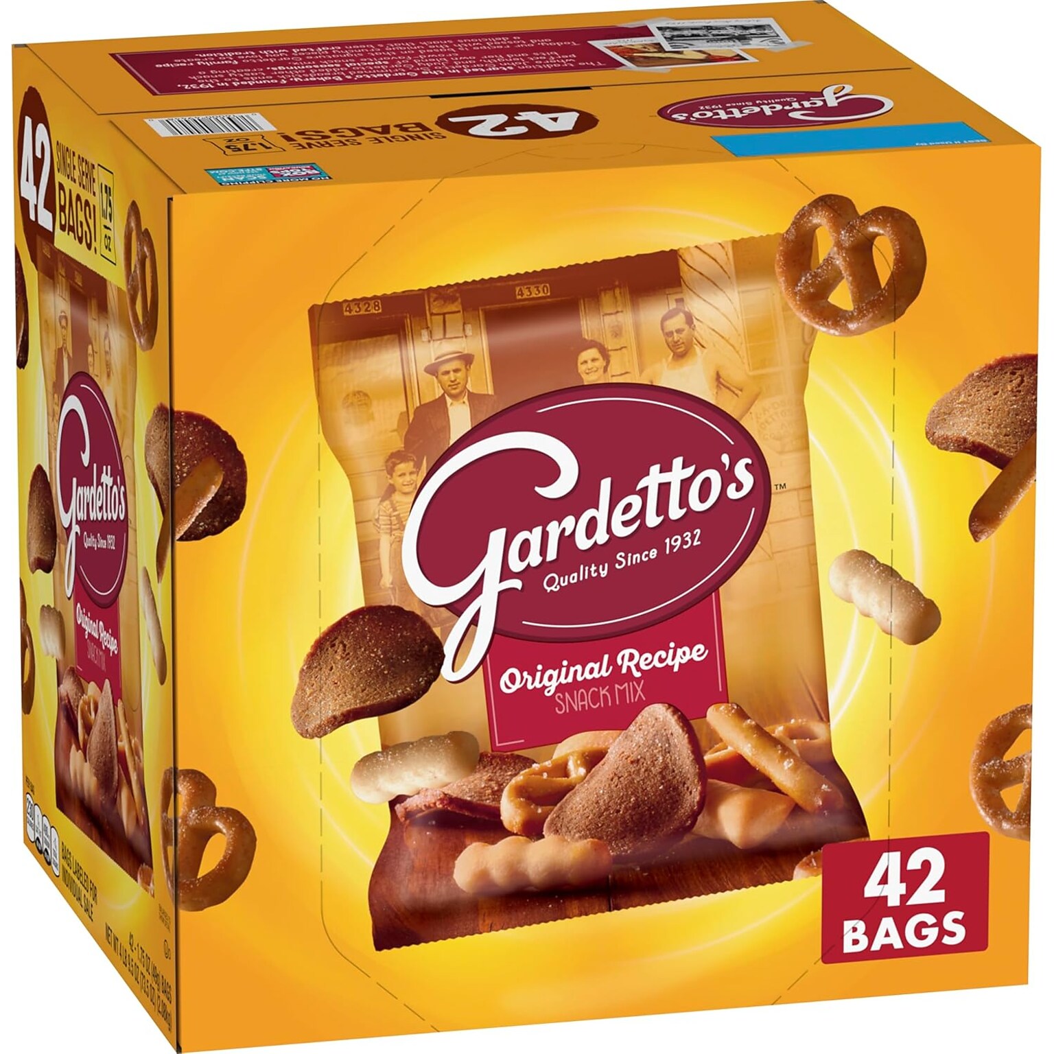 Gardettos Original Snack Mix, 1.75 oz., 42 Bags/Carton (GEM49448)