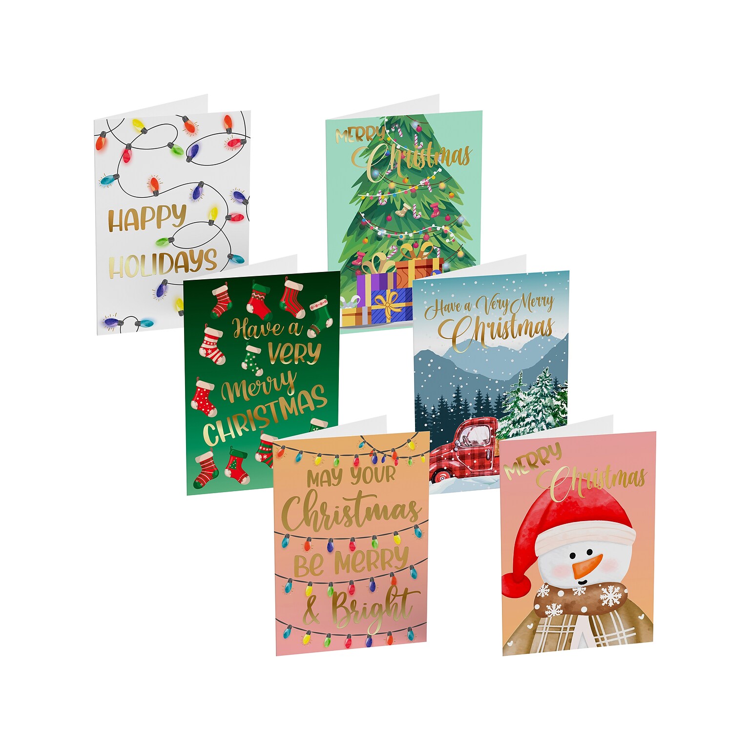 Better Office Christmas Cards, 4 x 6, 50/Pack (64656-50PK)