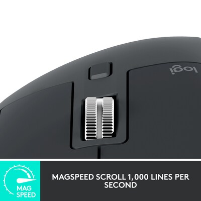 Logitech MX Master 3S for Business Wireless Ergonomic Laser Mouse, Graphite (910-006581)