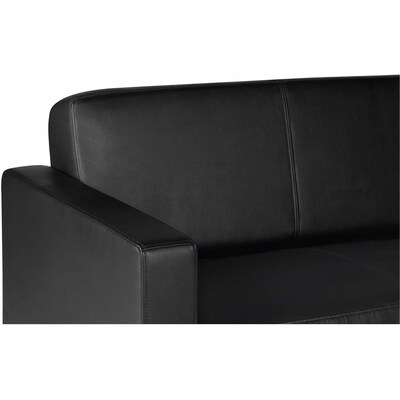 Lorell Soft-Seating Club Chair with Power Charging, Black (LLR86952)