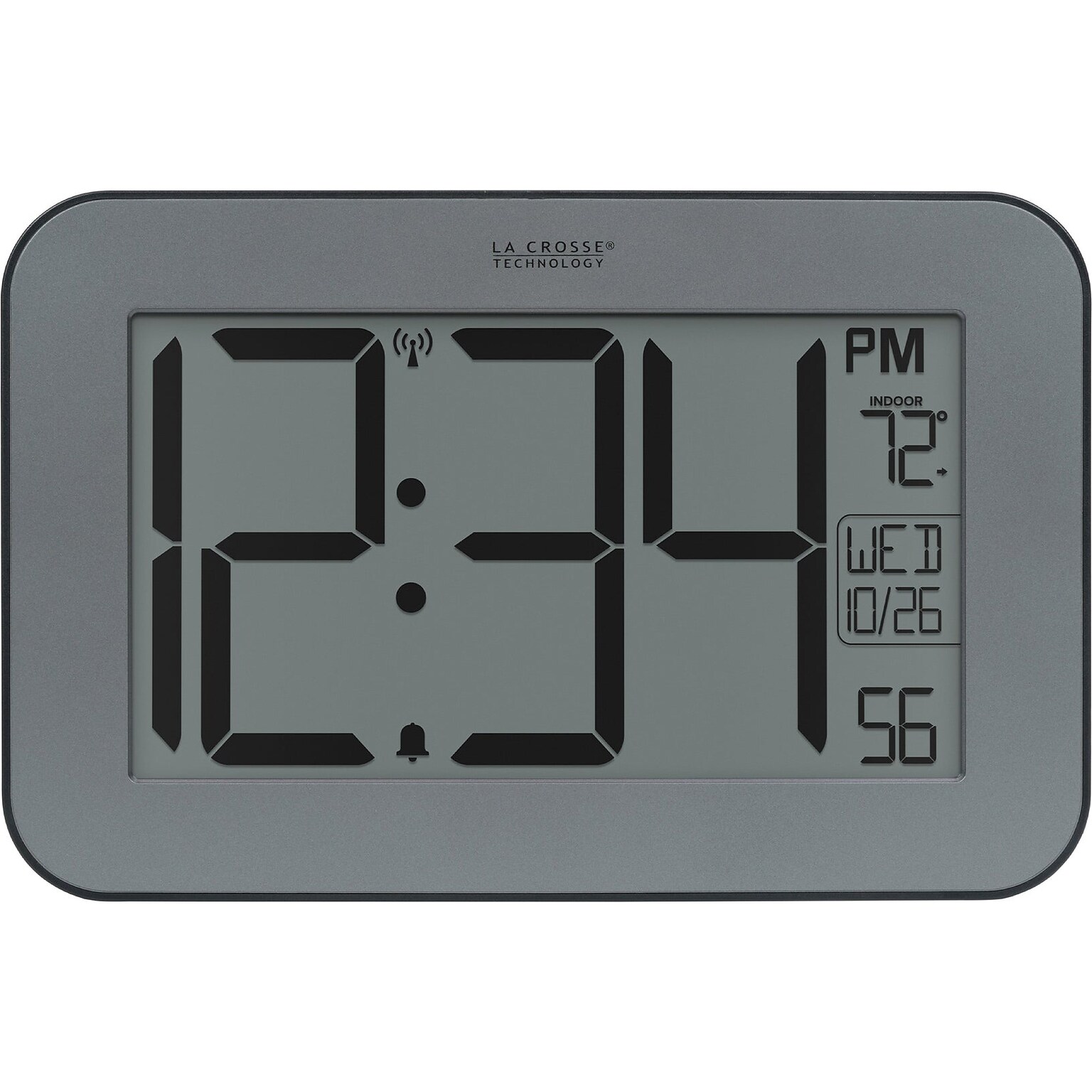 La Crosse Technology Atomic Digital Wall/Table Clock, 10 x 6.5 (513-02927)