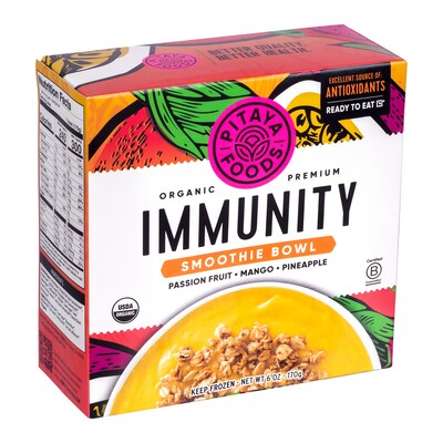 Pitaya Foods Organic Smoothie Bowl, Immunity, 6 oz, 6/Pack (220-02483)