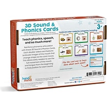 hand2mind 3D Sound and Phonics Flash Cards, 47/Pack (94474)