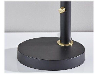Adesso Oscar Incandescent Desk Lamp, 31.75", Matte Black/Antique Brass (4282-01)