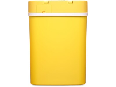 Nine Stars Plastic Sensor Trash Can, 3.2-Gallon, Yellow (DZT-12-5YL)