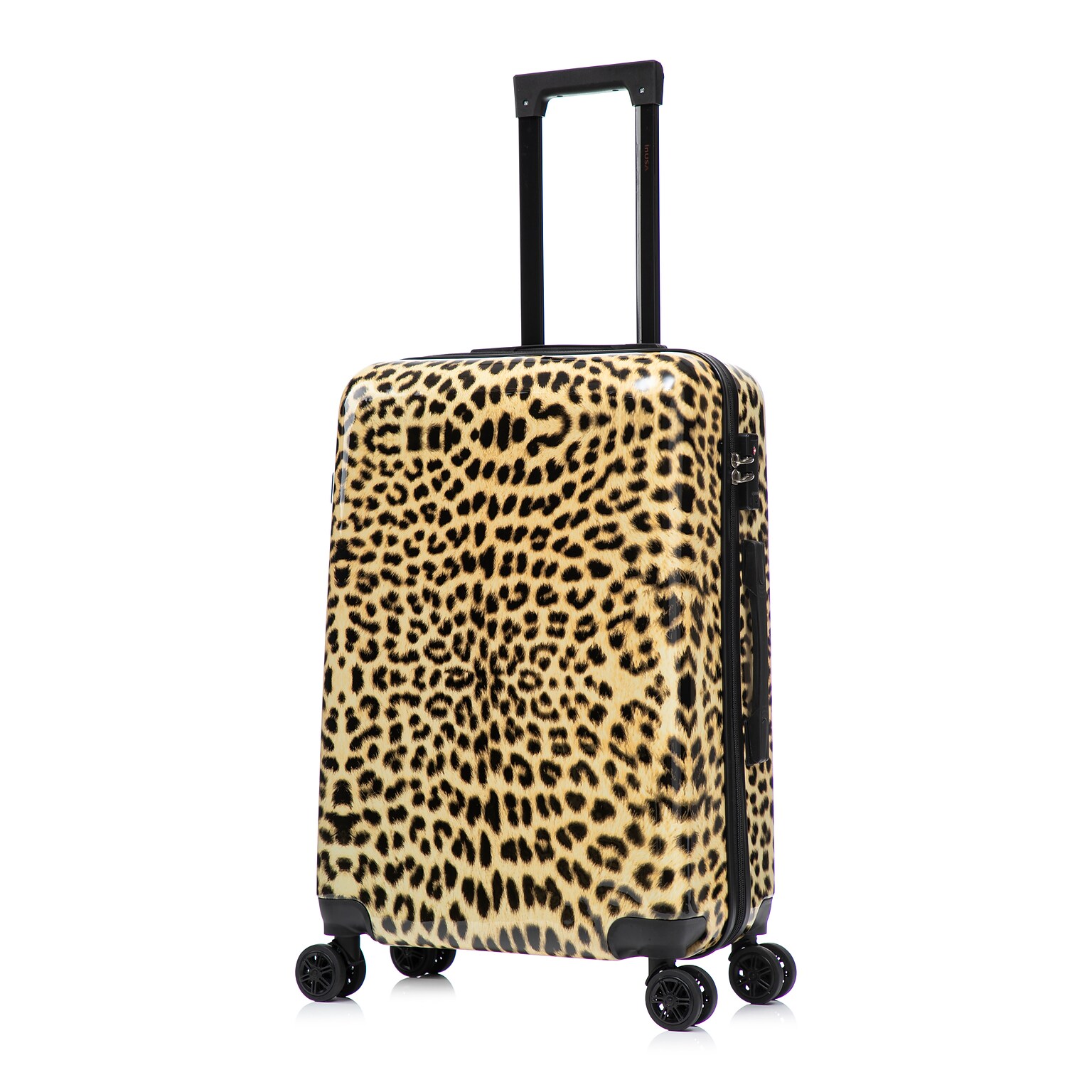 InUSA Prints 24 Hardside Suitcase, 4-Wheeled Spinner, TSA Checkpoint Friendly, Cheetah Animal Print (IUAPC00M-CHE)