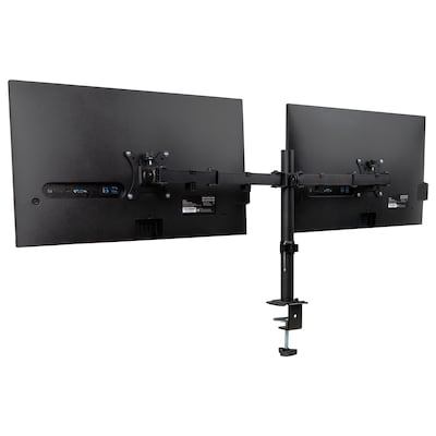 Mind Reader Adjustable Dual Desk Mount for 13- 32 Monitors, Black (DBARMSWIV-BLK)