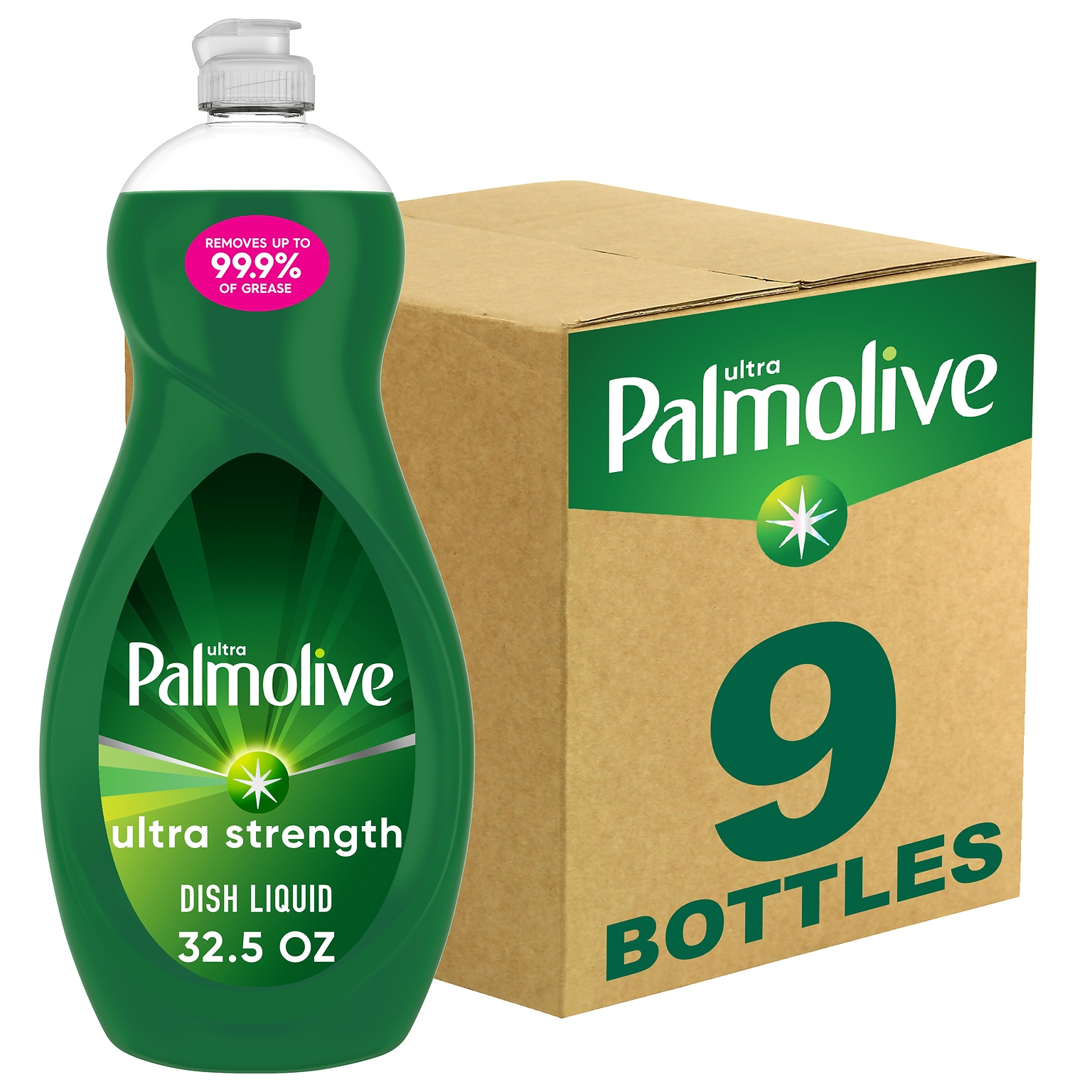 Palmolive Ultra Strength Liquid Dish Soap, Original Scent, 32.5 oz., 9/Carton (US04282ACT)