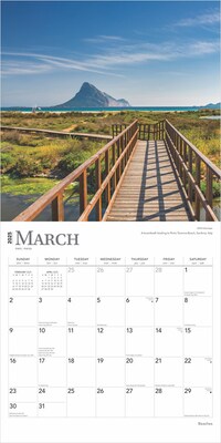 2025 BrownTrout Beaches 12" x 12" Monthly Square Wall Calendar (9781975476601)