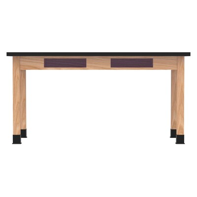 Diversified Woodcrafts PerpetuLab Book Compartment Rectangular Science Lab Table, 60" x 24", Oak (C7602BK30N)