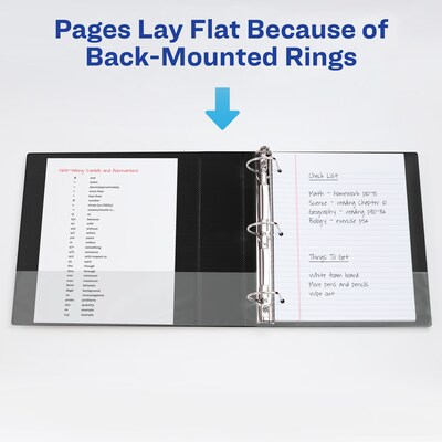Avery Heavy Duty 2" 3-Ring View Binder, Slant Ring, White, 4/Pack (79790)