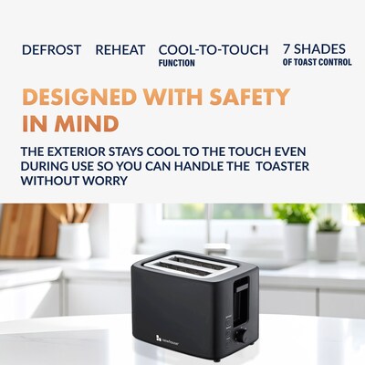 Newhouse 2-Slice Toaster, Black (NHT-001-BLK)