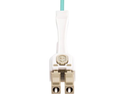 StarTech 3m (9.8ft) LC to LC (UPC) Duplex OM4 Multimode Fiber Optic Cable with Push-Pull Tabs, 50/125, Aqua (450FBLCLC3PP)