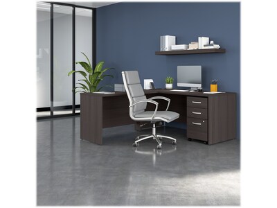 Bush Business Furniture Studio C 66"W Office Desk, Storm Gray (SCD166SG)