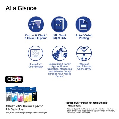 Epson Expression Home XP-4200 Wireless Color Inkjet Printer, All-In-One, Print, Scan, Copy (9472525)