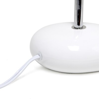 Simple Designs Stonies 10.24" LED Table Lamp, White (LT2005-WHT-LB)