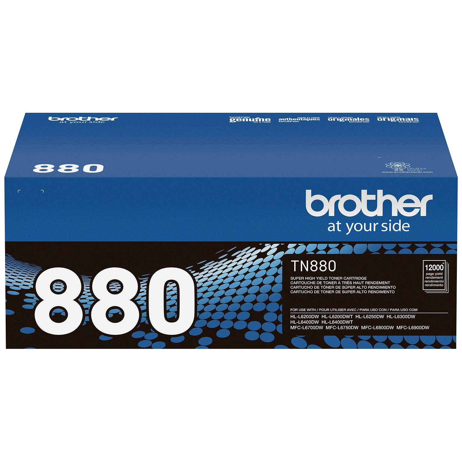 Brother TN-880 Black Extra High Yield Toner Cartridge, Print Up to 12,000 Pages