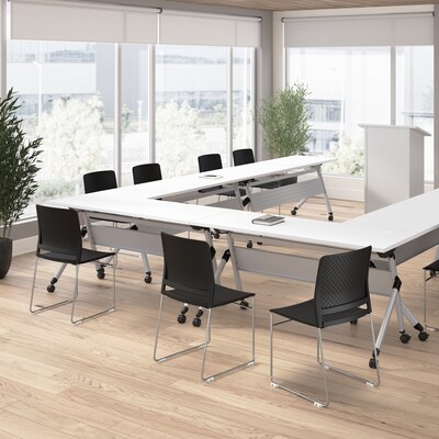 Bush Business Furniture Envision Stackable Chairs, Black, 2/Set (CH4003BLP-03)