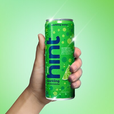 Hint Lime Sparkling Water with Electrolytes, 12 fl. oz., 12 Cans/Carton (HINT-LIMECAN-E)