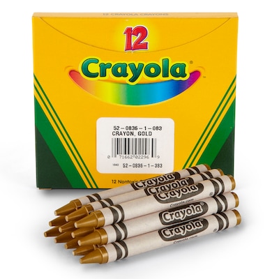 Crayola Bulk Crayons, Gold, 12/Pack, 6 Packs/Bundle (BIN520836083-6)