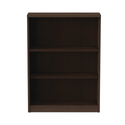 Alera Valencia Series 40" 3-Shelf Bookcase with Adjustable Shelves, Espresso (ALEVA634432ES)