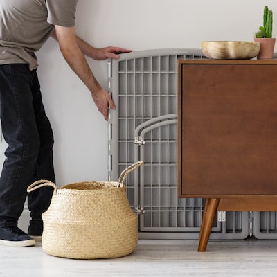 Iris 8-Panel Plastic Pet Playpen, Gray (598768)