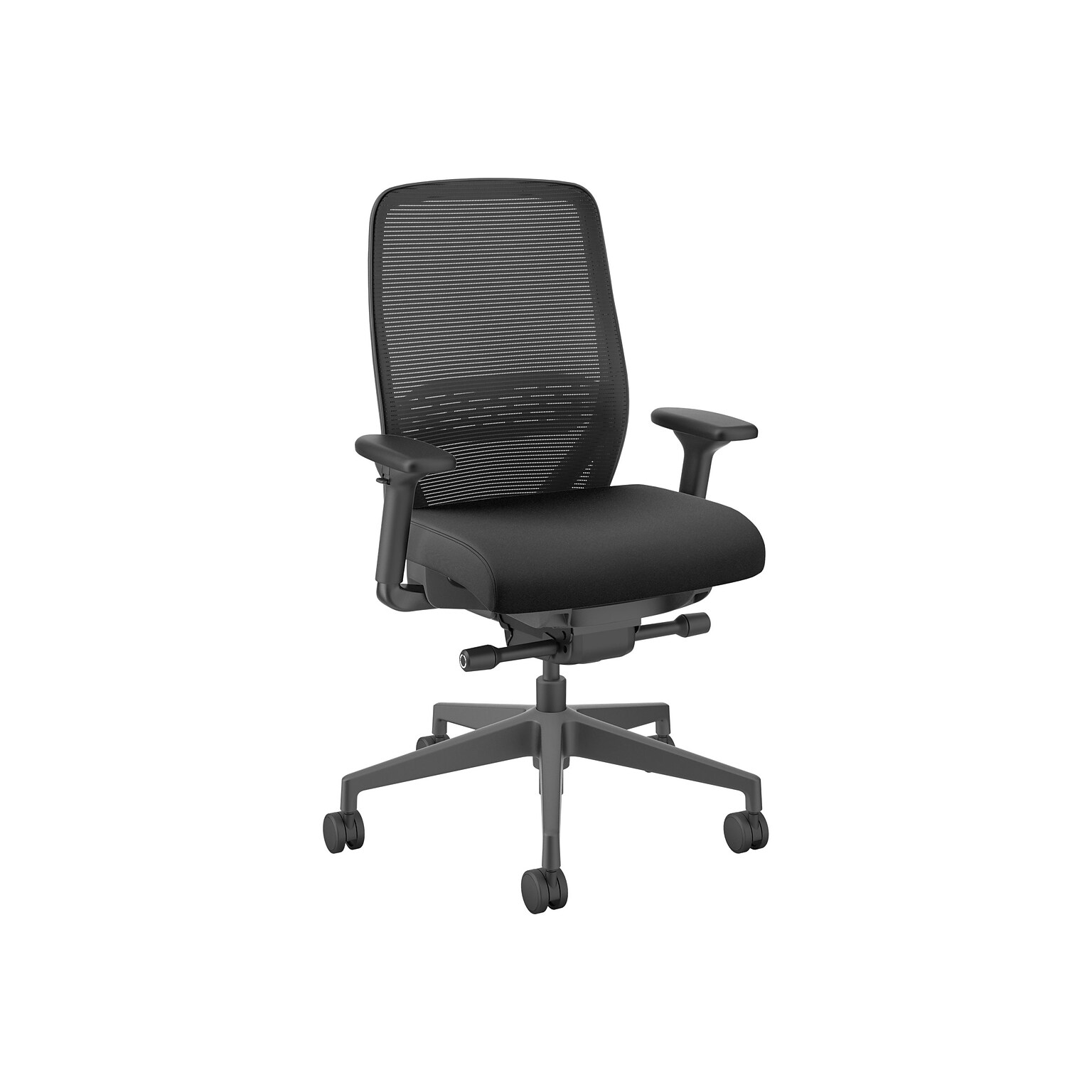 HON Nucleus Ergonomic Fabric/Mesh Swivel Task Chair, Black (HNR1KD.Y2.STC.A.H.IM.CU10.BL.SB.T)