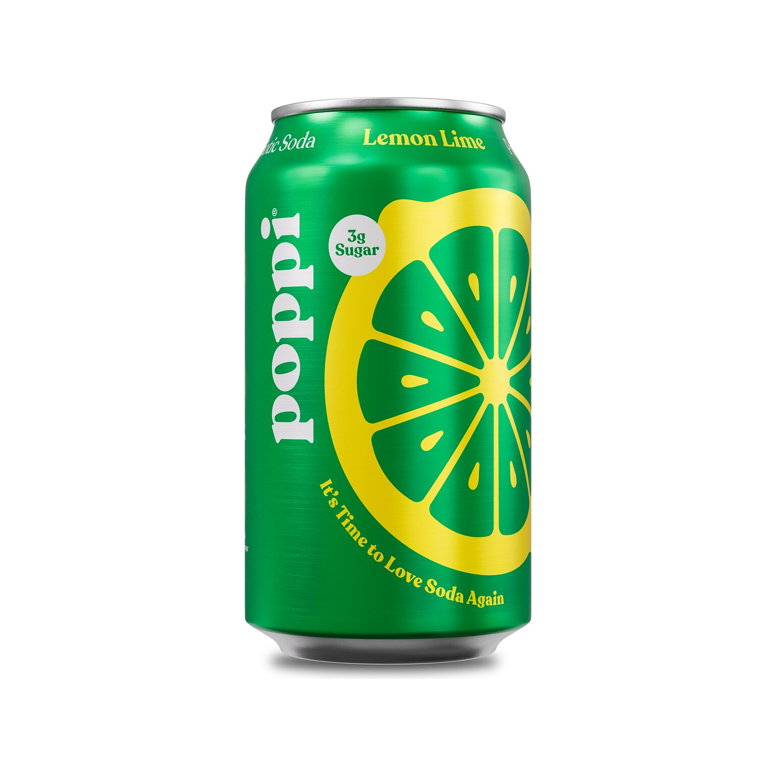 Poppi Prebiotic Lemon-Lime Soda, 12 fl. oz., 12 Cans/Case (XNA71034)