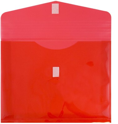 JAM Paper Premium Plastic Document File, Letter, Red, 3/Pack (218V2REX3)