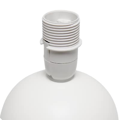 Creekwood Home Nauru 8.66" Traditional Petite Ceramic Orb Base Bedside Table Desk Lamp, Off White, 2/Pack (CWT-2004-OF-2PK)