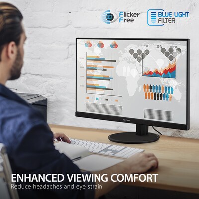 ViewSonic Ergonomics 24" 100Hz LED Monitor, Black (VA2447-MHJ)