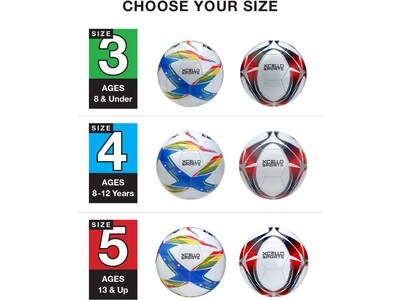 Xcello Sports Size 4 Soccer Balls, Assorted Colors, 2/Pack (XS-SB-S4-2-ASST)