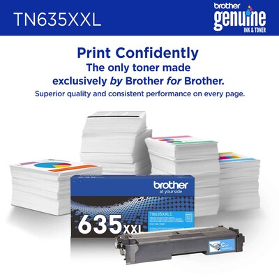 Brother TN635XXL Super High Yield Cyan Toner Cartridge (TN635XXLC)