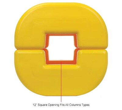 Global Industrial Column Protector, 12" Opening, Yellow (708165YL)