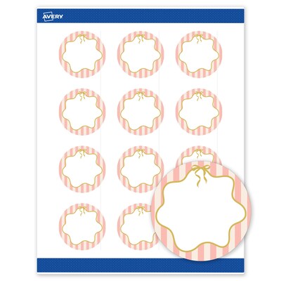 Avery Round Laser/Inkjet Multipurpose Labels, 2, White, 120/Pack (19479371130)