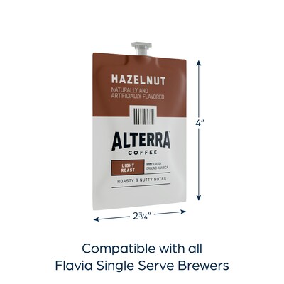 Alterra Hazelnut Coffee Flavia Freshpacks, Medium Roast, 100/Carton (MDRA185)