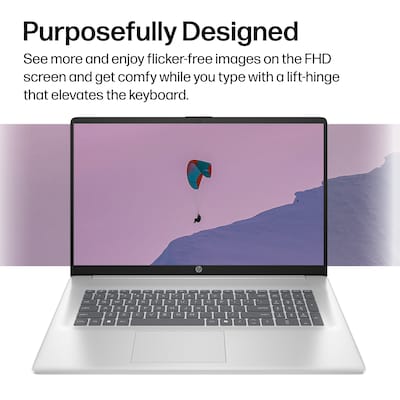 HP 17.3" Laptop, AMD Ryzen 3 7320U, 8GB RAM, 512GB SSD, +11 Hour Battery, Windows 11 Home