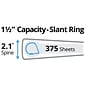 Avery 1 1/2" 3-Ring Non-View Binders, Slant Ring, Black (27350)