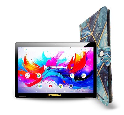 Linsay F10 Series 10.1 Tablet, Wi-Fi, Octa Core, 256GB eMMC, Android 15, with Art & Ocean Case (F10XIPGCARTPLUS)