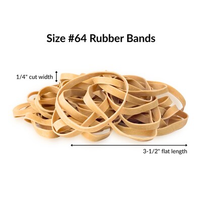 Alliance Postal Multi-Purpose #64 Rubber Bands, 3-1/2" x 1/4", 2125/Pack (2464306)