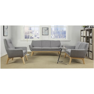 Lorell Quintessence Collection Upholstered Guest Chair with Lumbar Support, Gray (LLR68961)
