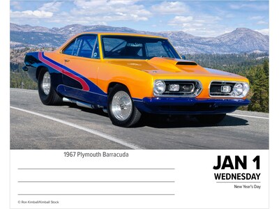 2025 Willow Creek American Muscle Cars 5.86" x 4.72" Day-to-Day Calendar (40584)