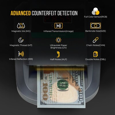 Kolibri KCD-1000 Counterfeit Detector, Gray (KCD-1000)