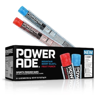 Powerade Sport Freezer Bar Electrolytes, 5.5 oz, 45/Pack (307-00436)