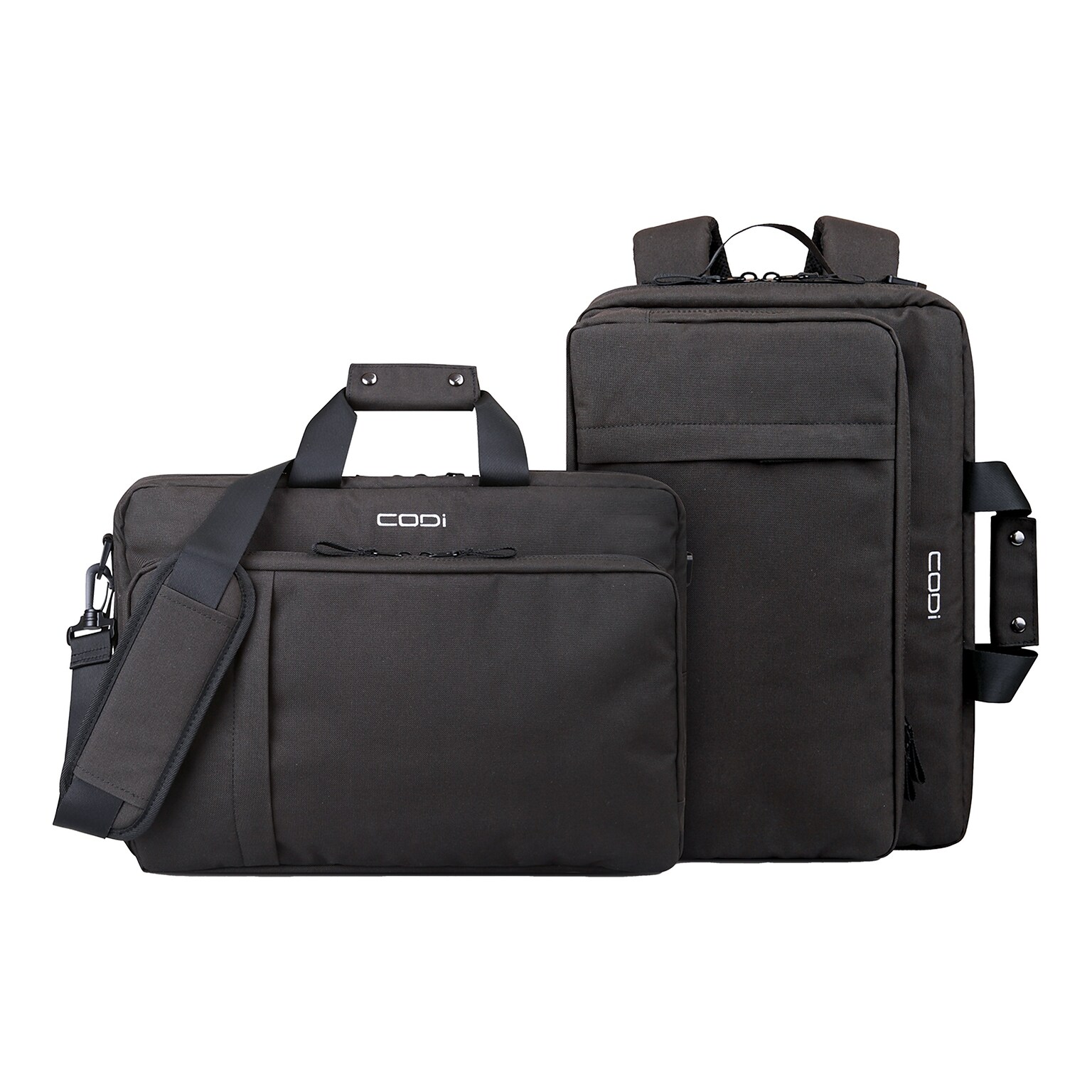 CODi Terra Laptop Hybrid Briefcase/Backpack, Black (TER305-10)